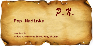 Pap Nadinka névjegykártya
