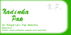 nadinka pap business card